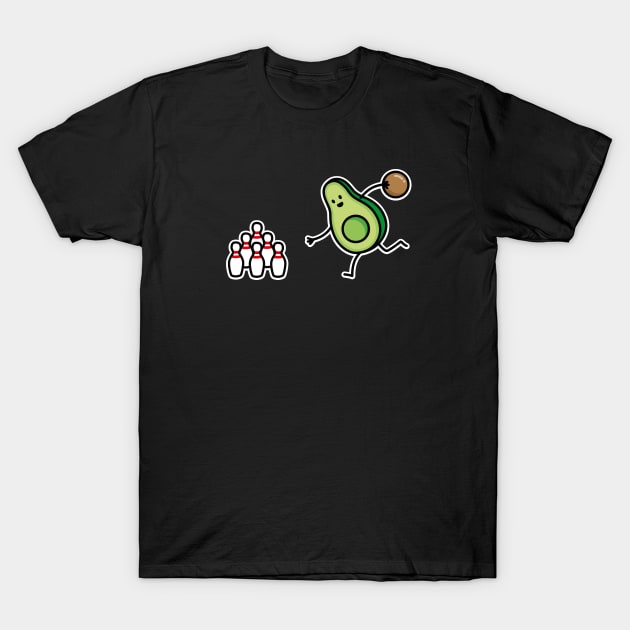 Funny avocado bowling cartoon bowling player gift T-Shirt by LaundryFactory